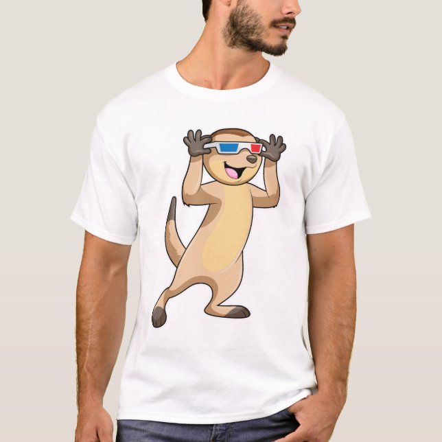 Camiseta Meerkat com óculos (Frente)