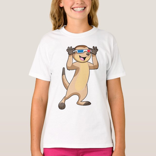Camiseta Meerkat com óculos (Frente)