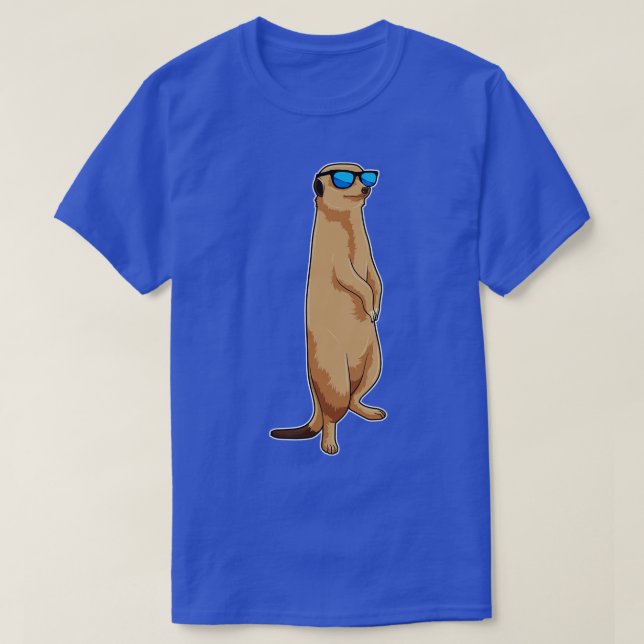 Camiseta Meerkat com óculos de sol (Frente do Design)