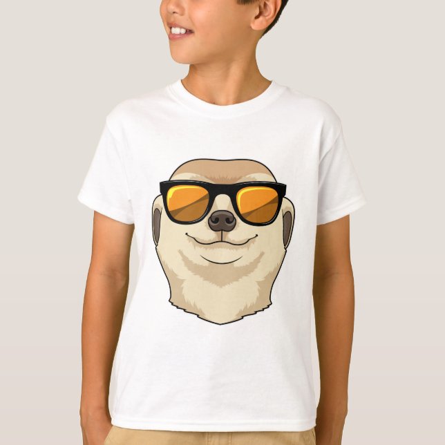 Camiseta Meerkat com óculos de sol (Frente)