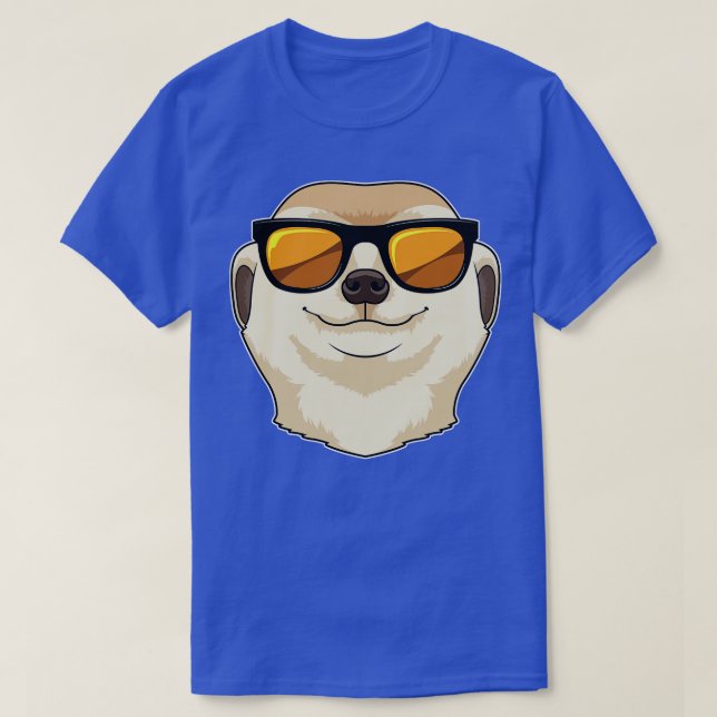 Camiseta Meerkat com óculos de sol 1 (Frente do Design)