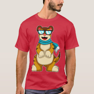 Camiseta Meerkat com óculos de sol Scarf