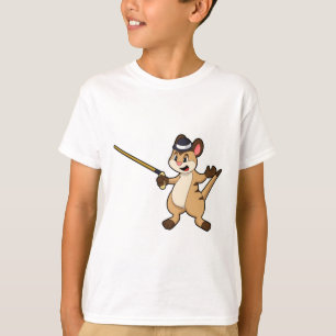 Camiseta Meerkat com palito de chapéu e caminhada