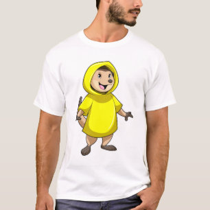 Camiseta Meerkat com Raincoat