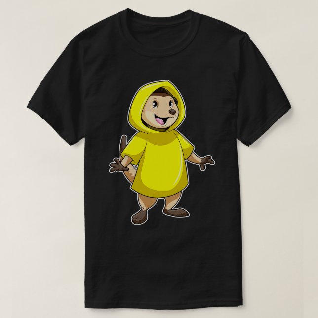 Camiseta Meerkat com Raincoat (Frente do Design)