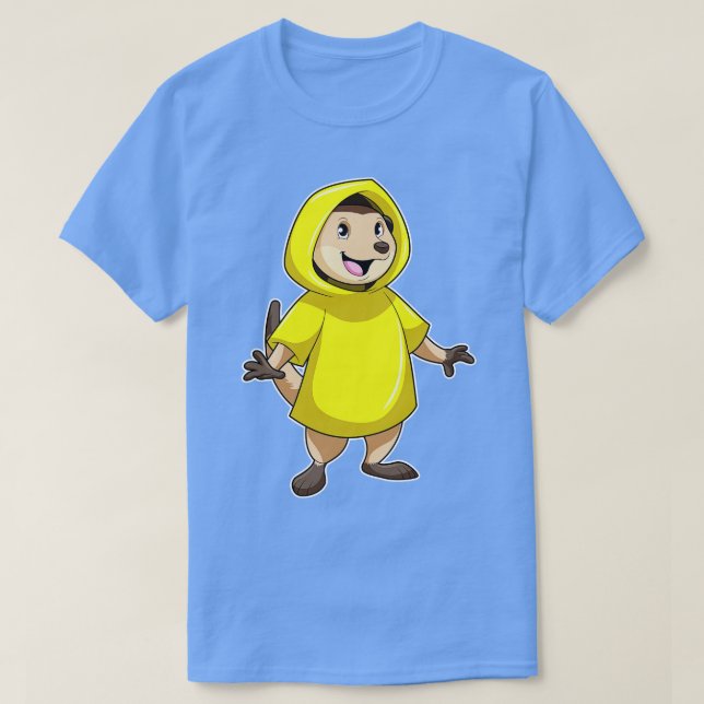Camiseta Meerkat com Raincoat (Frente do Design)