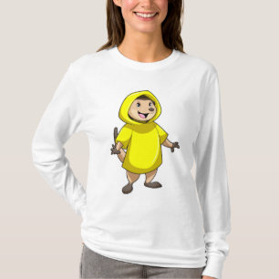 Camiseta Meerkat com Raincoat