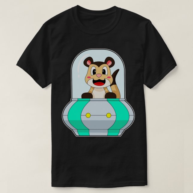 Camiseta Meerkat com Submarino (Frente do Design)