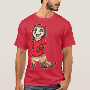 Camiseta Meerkat com Sweater vermelho
