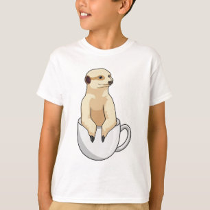 Camiseta Meerkat com Taça de Café