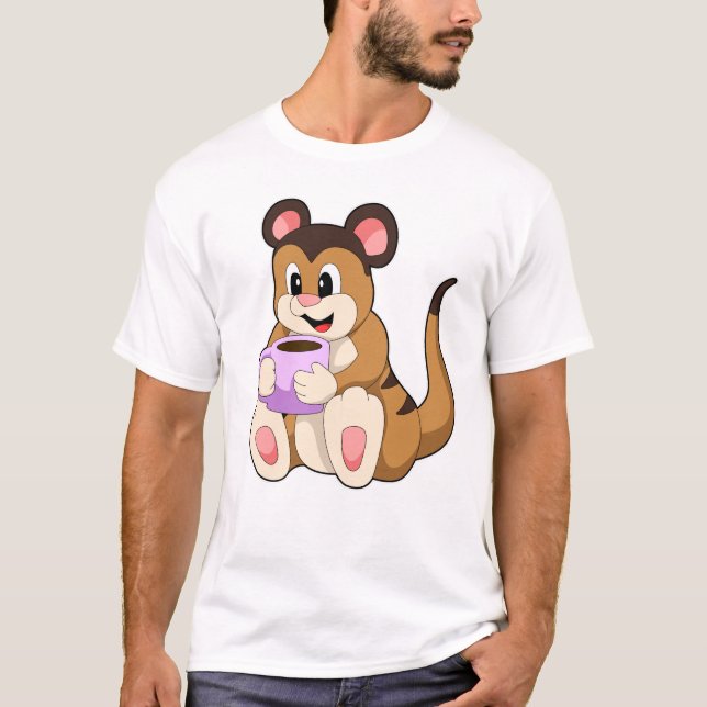 Camiseta Meerkat com Taça de Café (Frente)