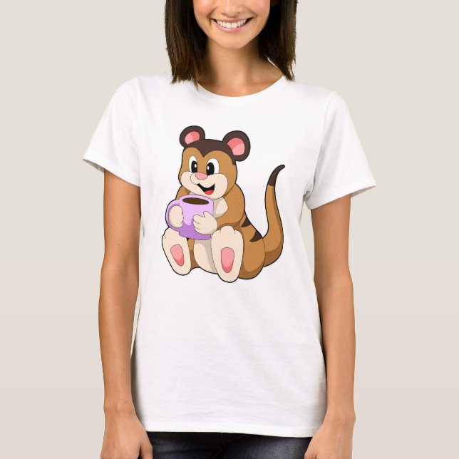 Camiseta Meerkat com Taça de Café (Frente)