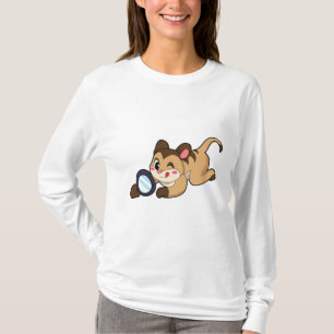 Camiseta Meerkat com vidro de aumento