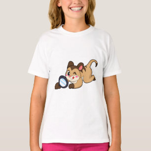 Camiseta Meerkat com vidro de aumento