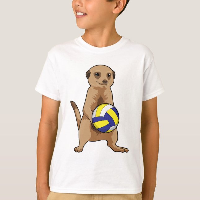 Camiseta Meerkat com voleibol (Frente)