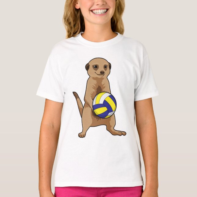 Camiseta Meerkat com voleibol (Frente)