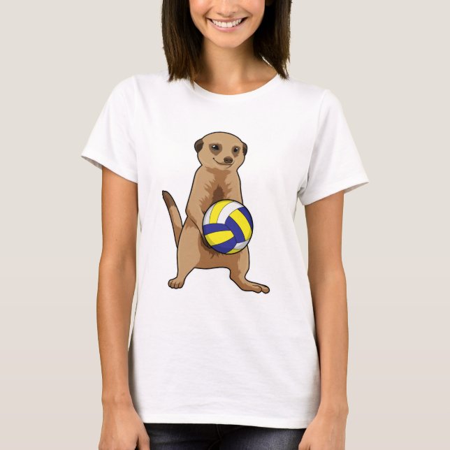 Camiseta Meerkat com voleibol (Frente)