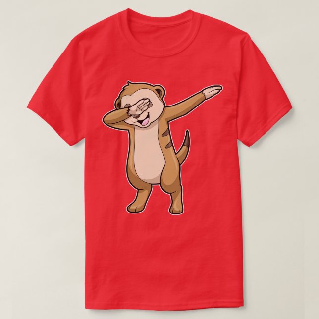 Camiseta Meerkat como Hip Hop Dance Dab (Frente do Design)