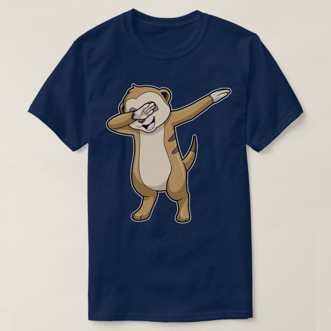 Camiseta Meerkat como Hip Hop Dance Dab (Frente do Design)