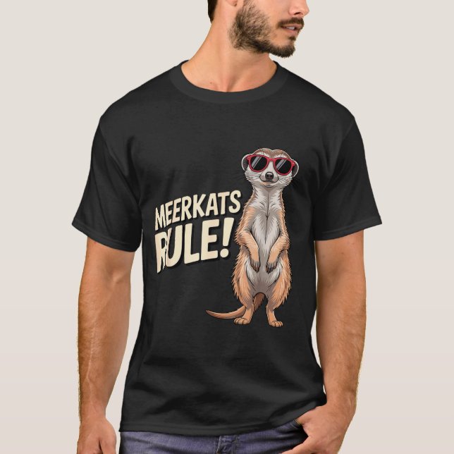 Camiseta Meerkat Design For Men Women Kids Zoo Keeper Safar (Frente)
