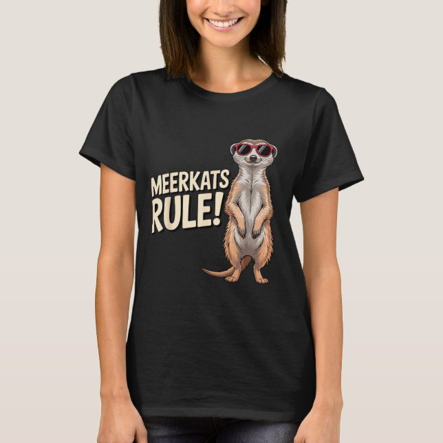 Camiseta Meerkat Design For Men Women Kids Zoo Keeper Safar (Frente)