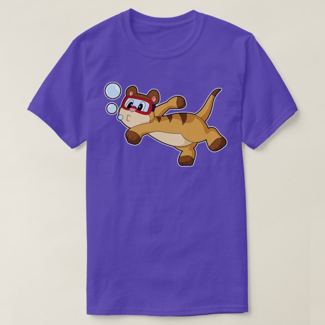 Camiseta Meerkat Diver Nadando (Frente do Design)