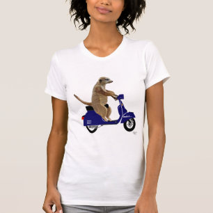 Camiseta Meerkat em Blue Moped Escuro