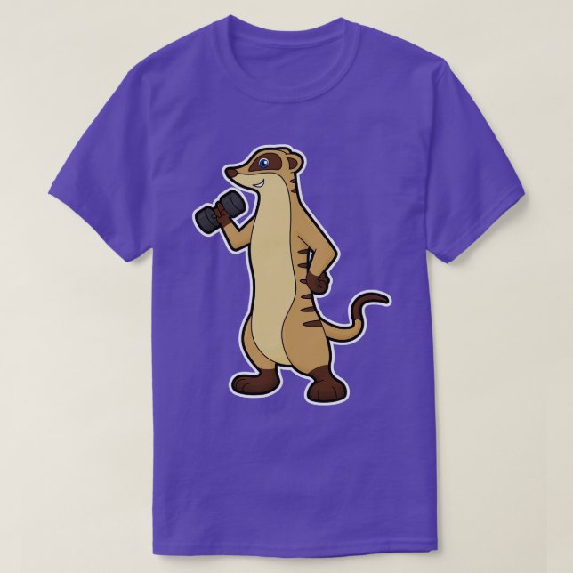 Camiseta Meerkat em Fortaleza, com Dumbbell (Frente do Design)