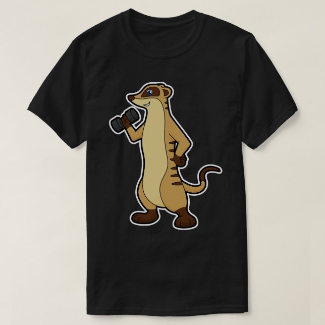 Camiseta Meerkat em Fortaleza, com Dumbbell (Frente do Design)
