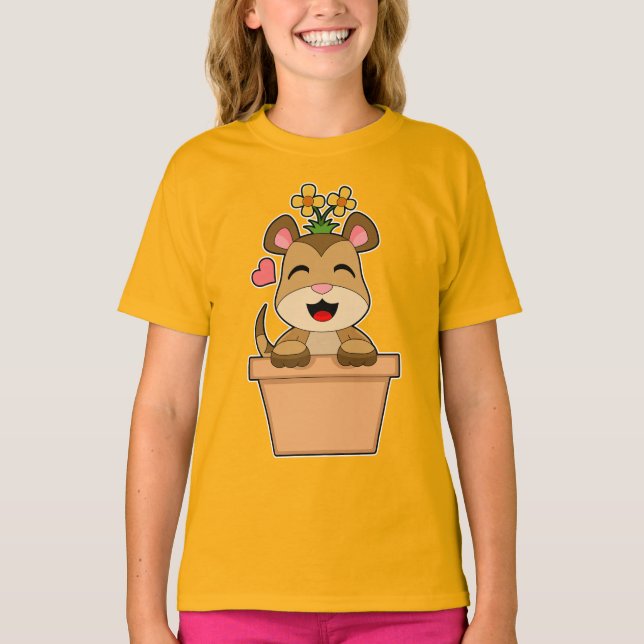 Camiseta Meerkat Flower (Frente)