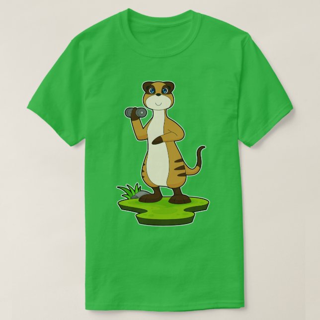 Camiseta Meerkat Formatação Dumbbell (Frente do Design)