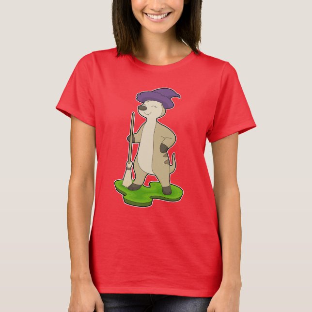 Camiseta Meerkat Halloween Witch (Frente)