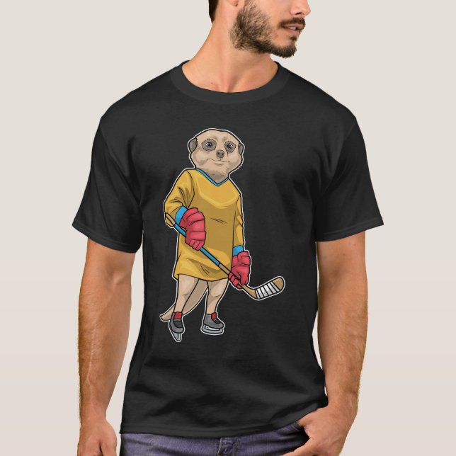 Camiseta Meerkat Ice hockey Ice hockey stick Sports (Frente)