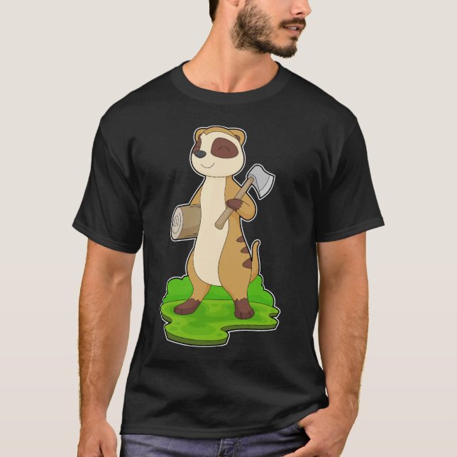 Camiseta Meerkat Lumberjack Ax (Frente)
