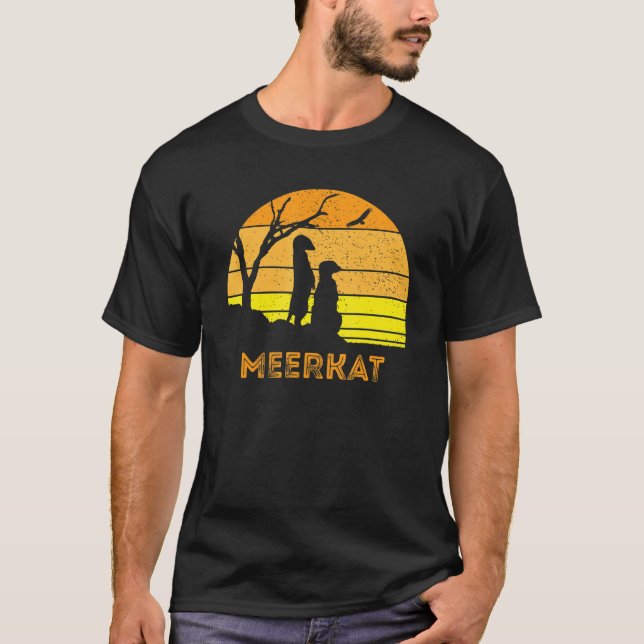 Camiseta Meerkat Mongoose Kalahari Deserto Sunset Safari Af (Frente)