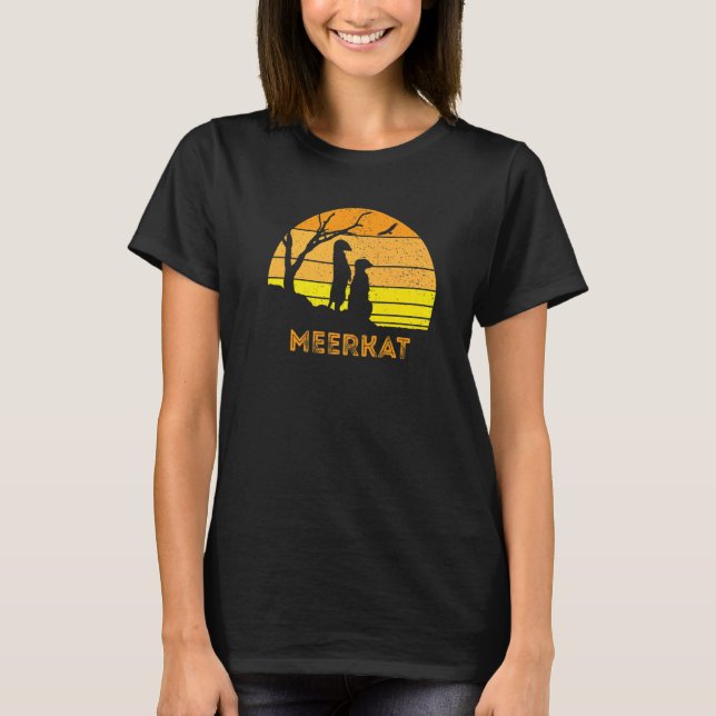 Camiseta Meerkat Mongoose Kalahari Deserto Sunset Safari Af (Frente)