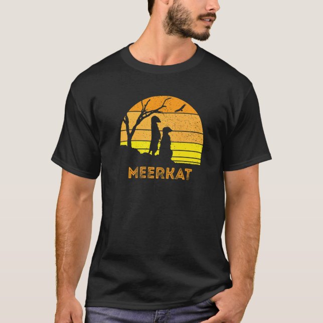 Camiseta Meerkat Mongoose Kalahari Deserto Sunset Safari Af (Frente)