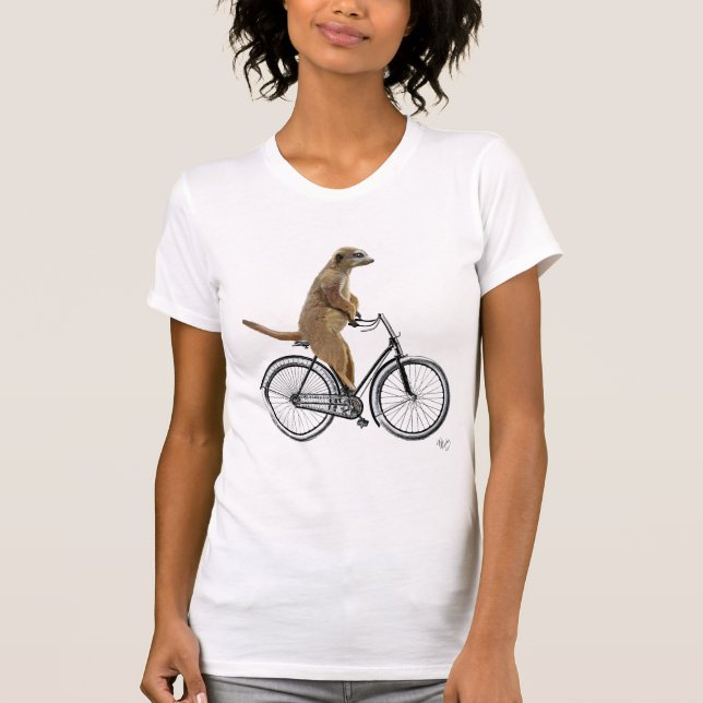 Camiseta Meerkat na Bicicleta (Frente)