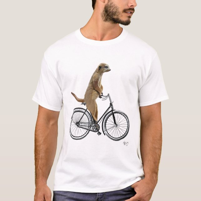 Camiseta Meerkat na Bicicleta (Frente)