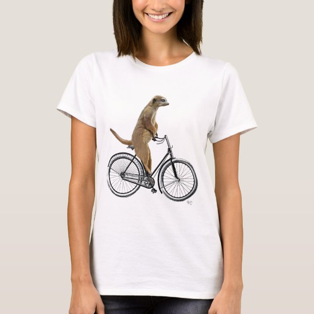 Camiseta Meerkat na Bicicleta 2 (Frente)