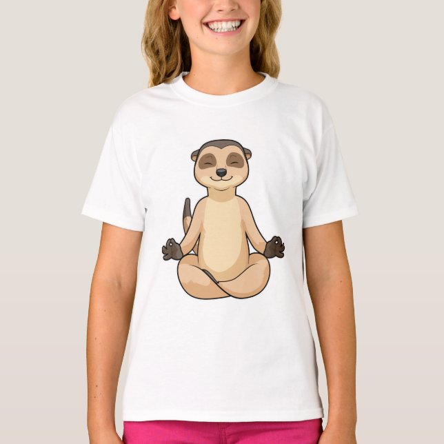 Camiseta Meerkat na Meditação Yoga (Frente)