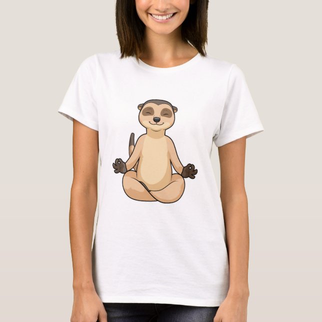 Camiseta Meerkat na Meditação Yoga (Frente)