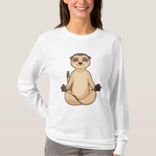 Camiseta Meerkat na Meditação Yoga