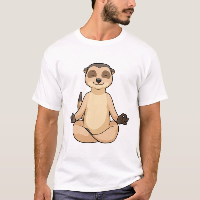 Camiseta Meerkat na Meditação Yoga (Frente)