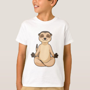 Camiseta Meerkat na Meditação Yoga