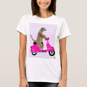 Camiseta Meerkat no Moped Rosa 2