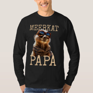 Camiseta Meerkat Pai Dia de os pais Mongoose Pai Suric