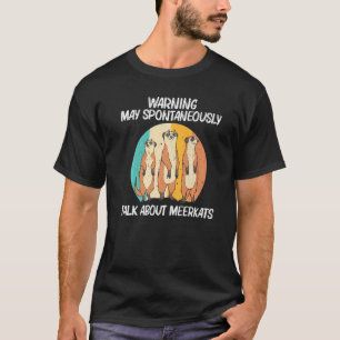 Camiseta Meerkat Para Homens Retrô Animais Do Zoo Da Vida S