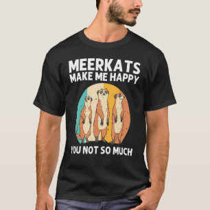 Camiseta Meerkat Para Homens Retrô Animais Do Zoo Da Vida S