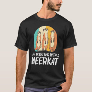 Camiseta Meerkat Para Homens Retrô Animais Do Zoo Da Vida S